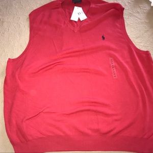 MENS size 4LT polo sweater vest NWT